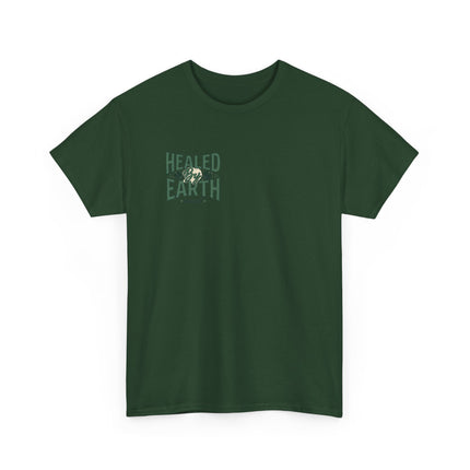 Healed Earth Tee — Small Chest Eco Graphic T‑Shirt