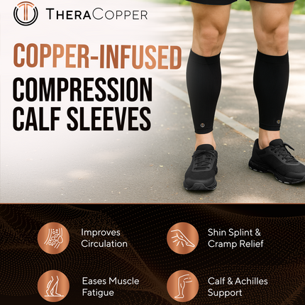 Copper Calf Compression Sleeves (2 Pack)