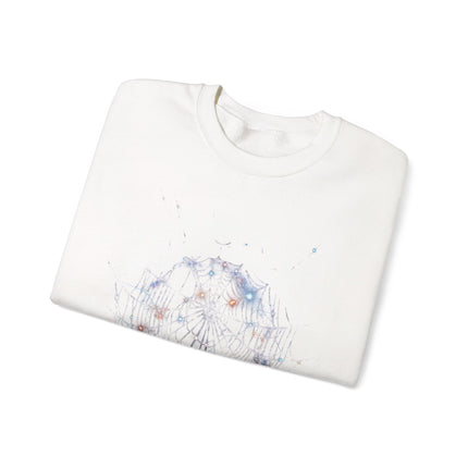 of Spiritual Graphic inspired Crewneck Sweatshirt – Dreamy Spiderweb Art