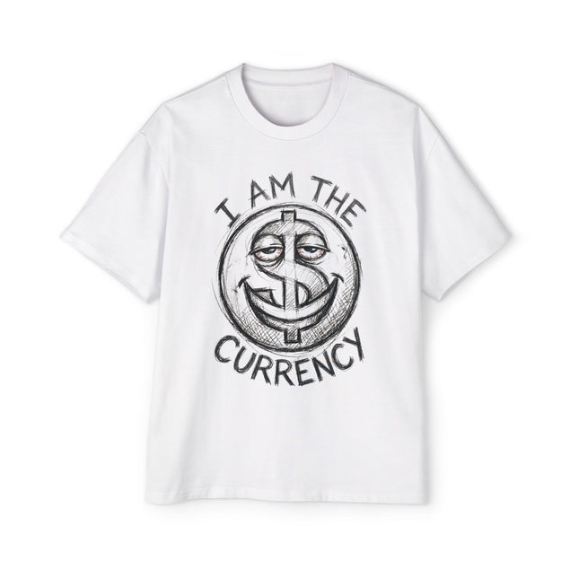 I Am The Currency Oversized Tee — Graphic Money Face Men's Shirt