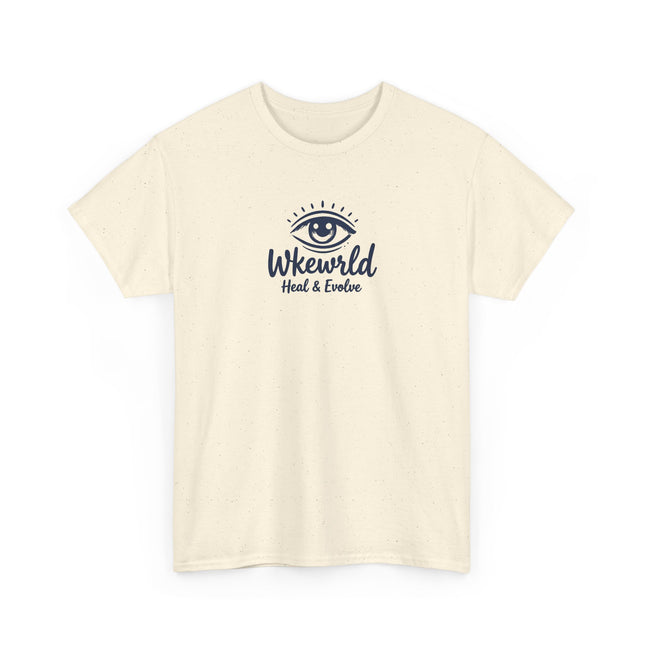 Eye Logo T‑Shirt — Wkewrld "Heal & Evolve" Graphic Tee