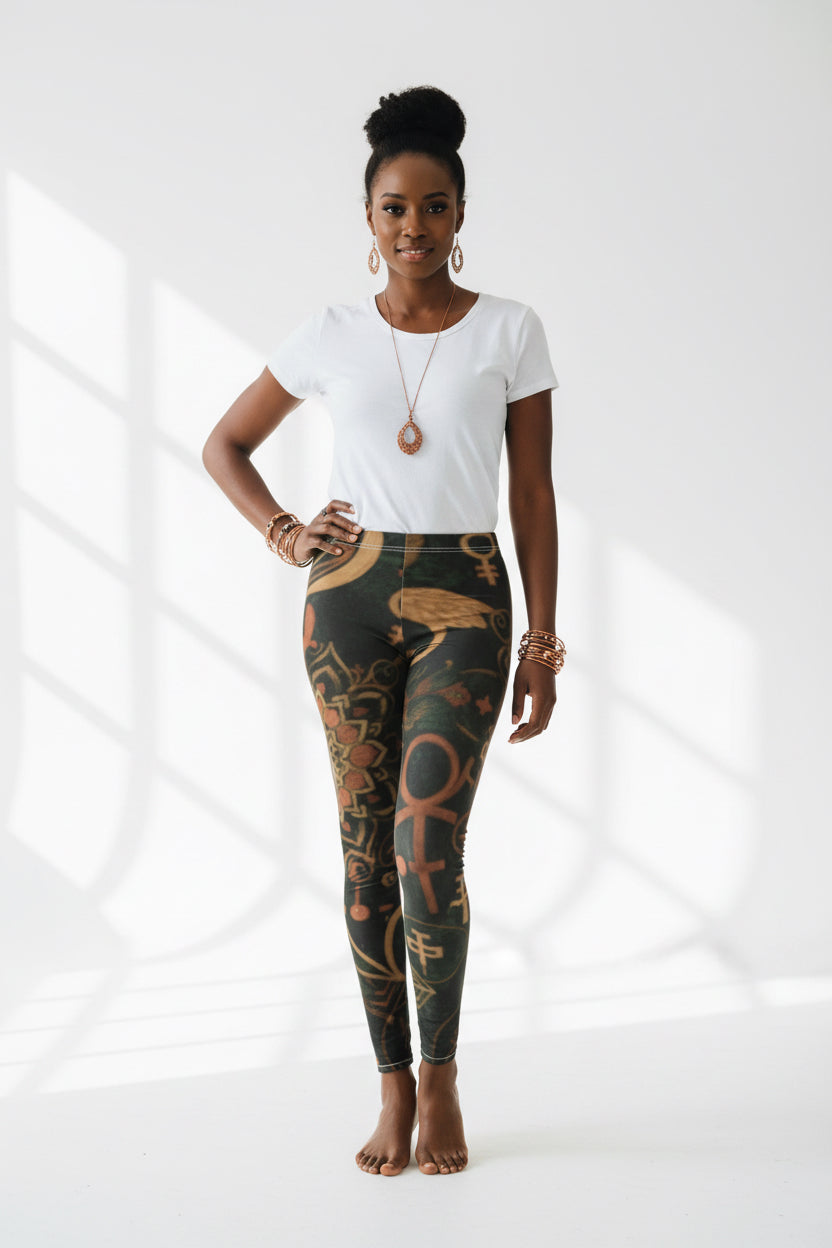 Celestial Divine Feminine All-Over Leggings #6