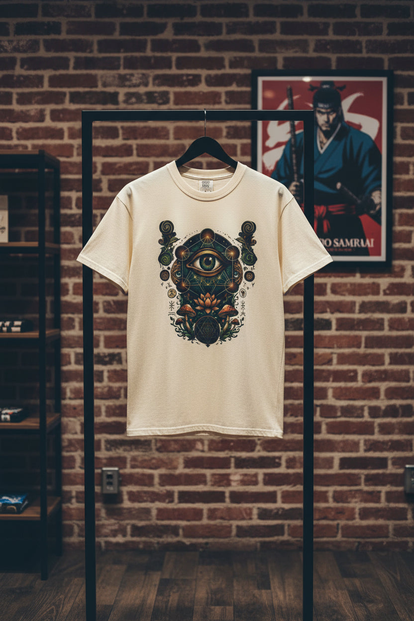 Geometric Eye Themed T-Shirt