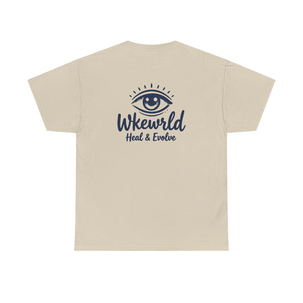 Eye Logo T‑Shirt — Wkewrld "Heal & Evolve" Graphic Tee