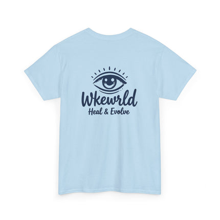 Eye Logo T‑Shirt — Wkewrld "Heal & Evolve" Graphic Tee