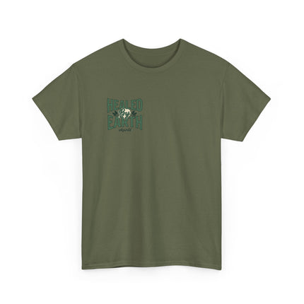 Healed Earth Tee — Small Chest Eco Graphic T‑Shirt