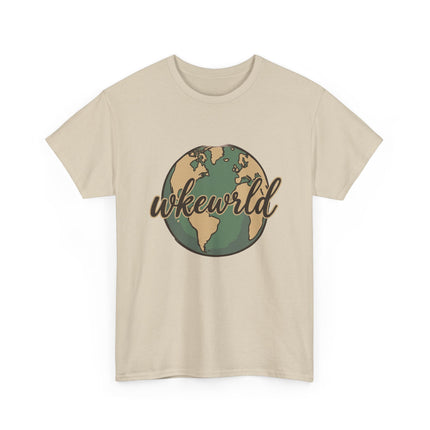 Woke World Tee — Vintage Earth Globe Graphic T-Shirt