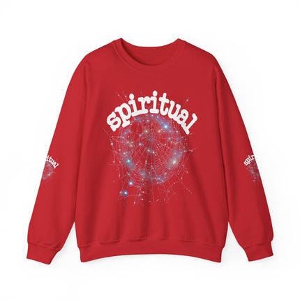 of Spiritual Graphic inspired Crewneck Sweatshirt – Dreamy Spiderweb Art