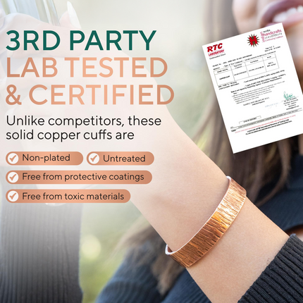 Pure Copper Cuff Bracelet – Timber