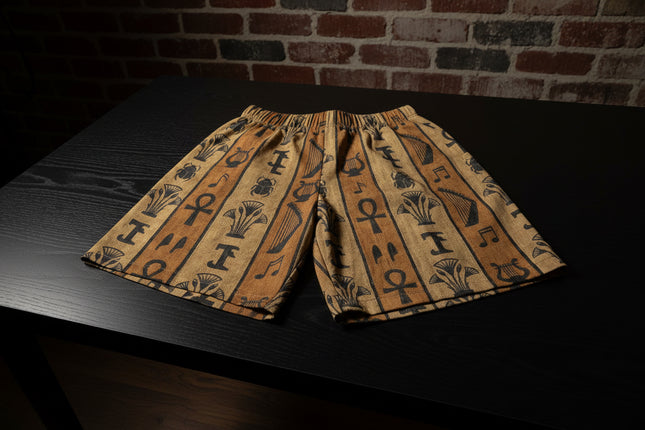 Egyptian Hieroglyphic Print sports Shorts