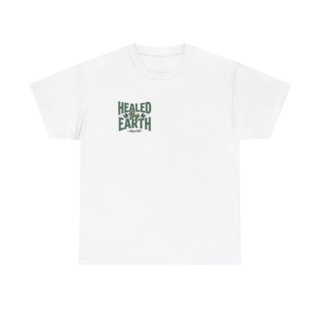 Healed Earth Tee — Small Chest Eco Graphic T‑Shirt