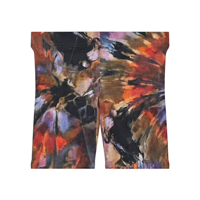Abstract Sunset Tie-Dye Women's Biker Shorts
