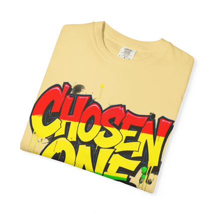 Chosen One Graffiti T-Shirt — Urban Streetwear Tee with Bold Rasta Colors