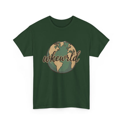 Woke World Tee — Vintage Earth Globe Graphic T-Shirt