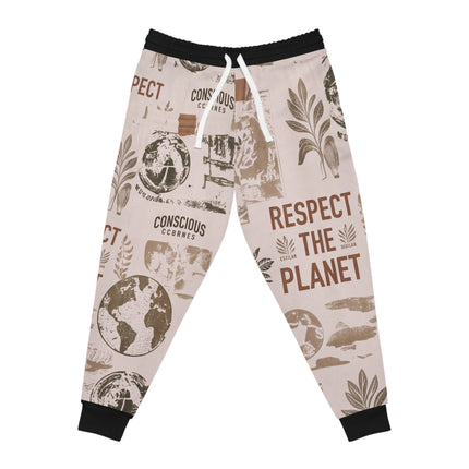 Respect The Planet Joggers — Eco-Conscious Graphic Athletic Sweatpants