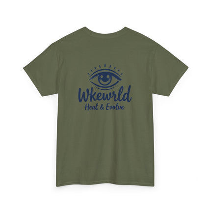 Eye Logo T‑Shirt — Wkewrld "Heal & Evolve" Graphic Tee