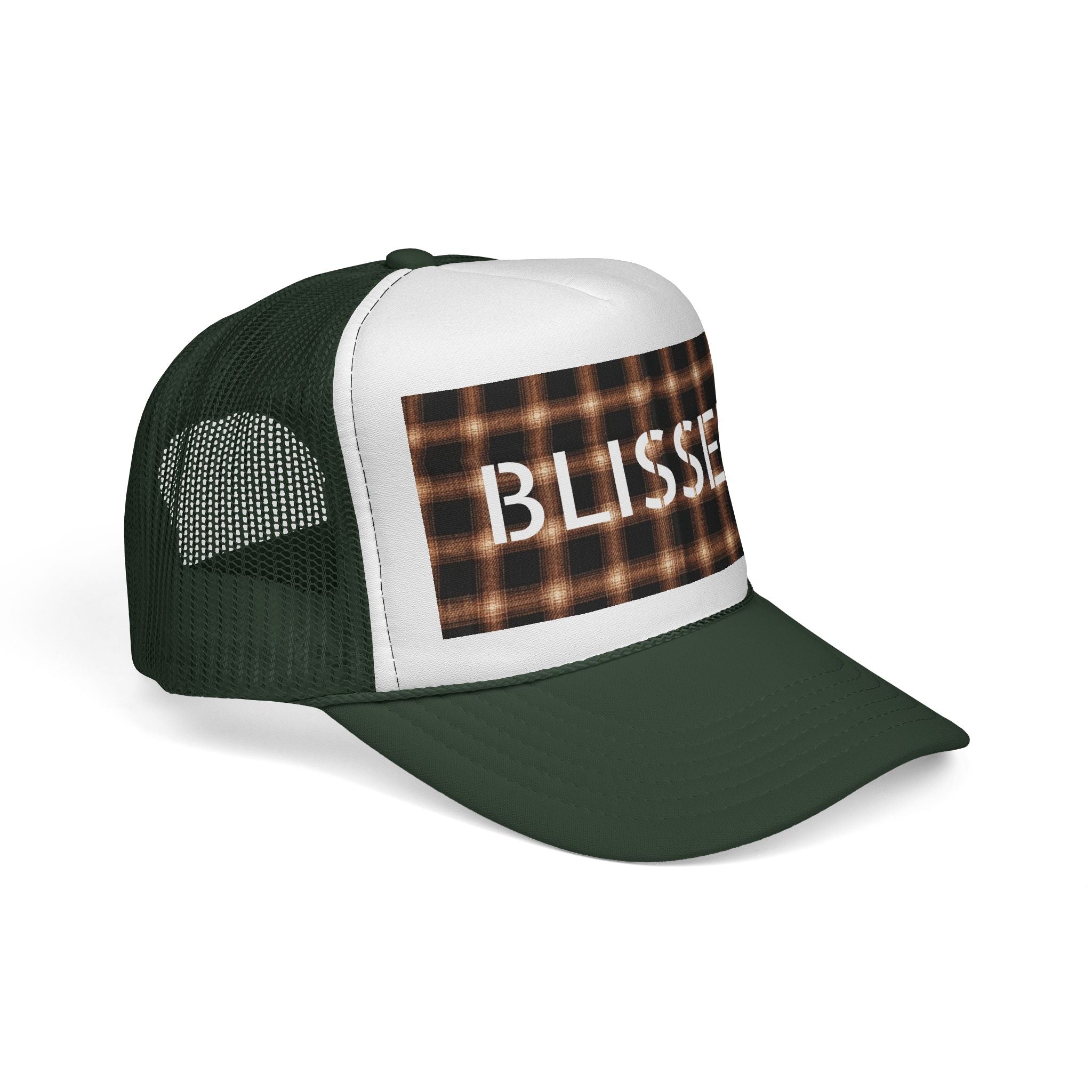 Blissed Plaid Trucker Cap
