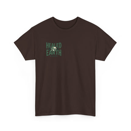 Healed Earth Tee — Small Chest Eco Graphic T‑Shirt