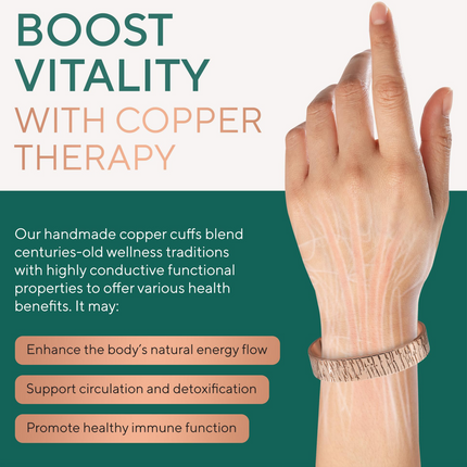 Pure Copper Cuff Bracelet – Timber