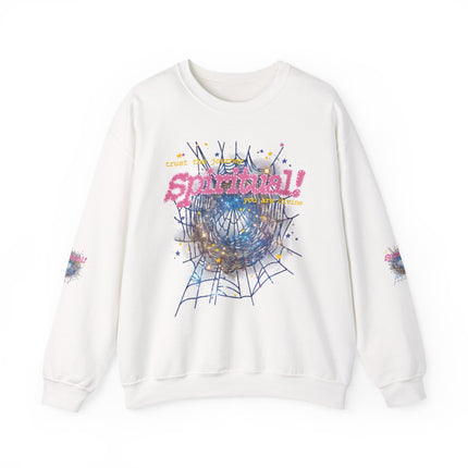 Spiritual Graphic Crewneck Sweatshirt – Dreamy Spiderweb Art