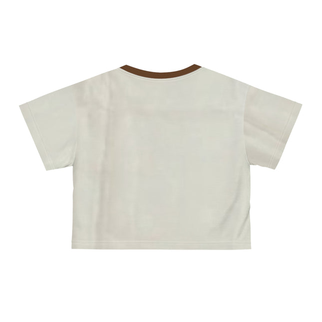 Egyptian Hieroglyph Crop Top Tee — Vintage Ankh & Script All-Over Print