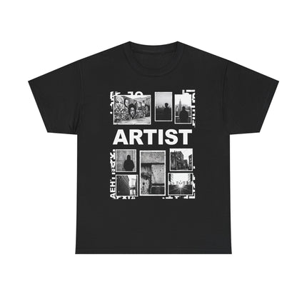 Artist Photo Collage Tee — "ARTIST" Graphic T-Shirt