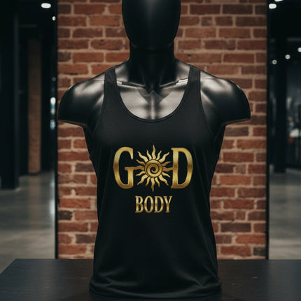 God Body Tank Top — Gold Sun Spiritual Fitness Tank