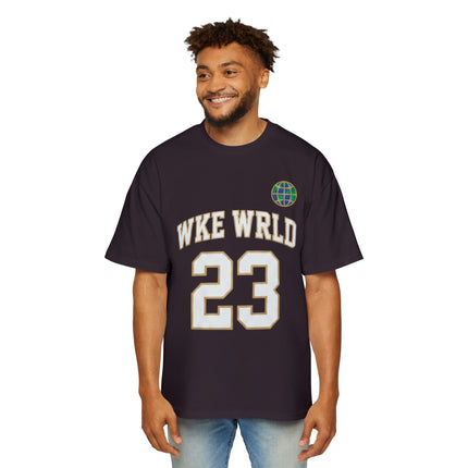 Wkewrld jersey Themed Oversized Tee — Graphic Money Face Men's Shirt