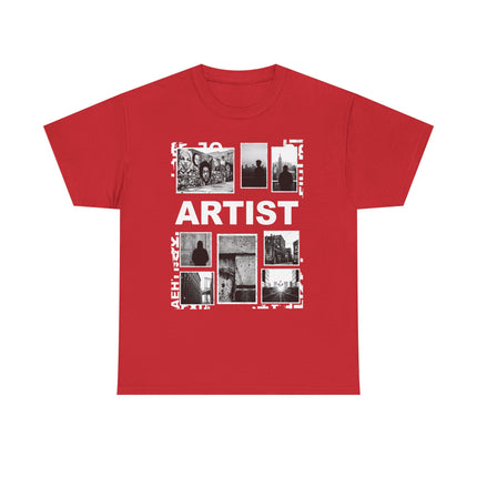 Artist Photo Collage Tee — "ARTIST" Graphic T-Shirt