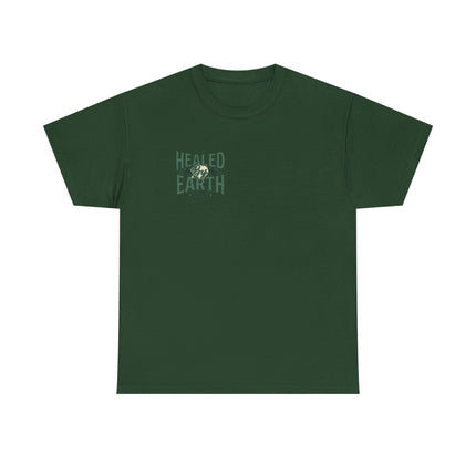 Healed Earth Tee — Small Chest Eco Graphic T‑Shirt