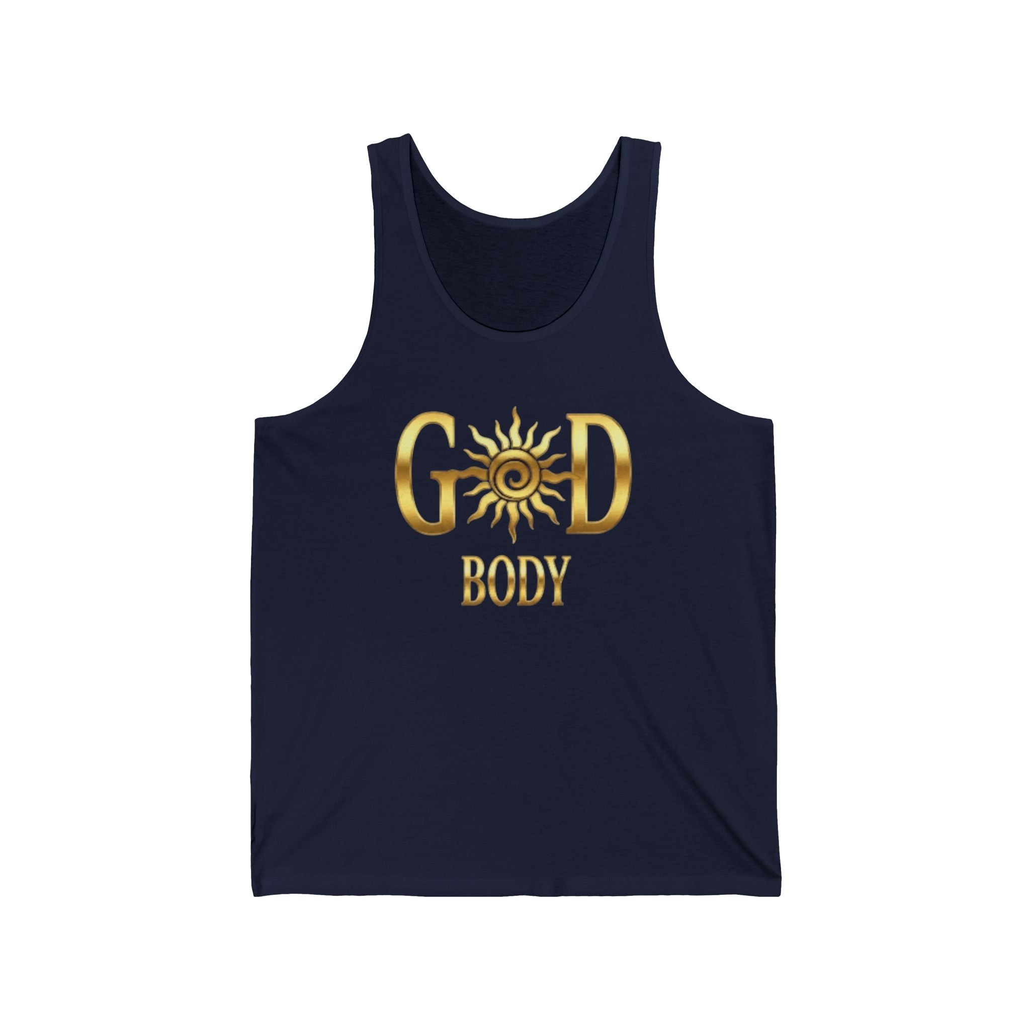 God Body Tank Top — Gold Sun Spiritual Fitness Tank