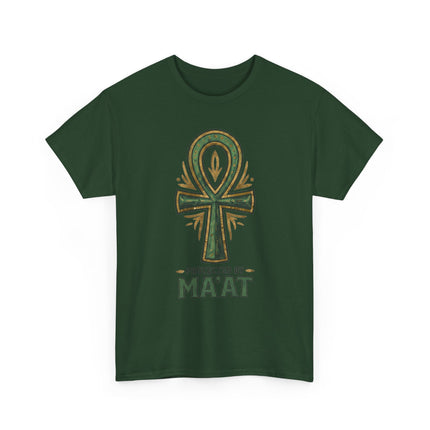 Maat Ankh T-Shirt — "Protected by MAAT" Spiritual Symbol Tee