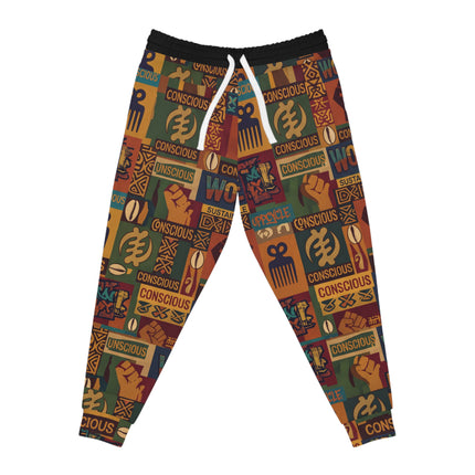 Conscious Patterns Athletic Joggers — Bold Afrocentric All-Over Print