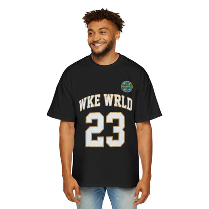 Wkewrld jersey Themed Oversized Tee — Graphic Money Face Men's Shirt
