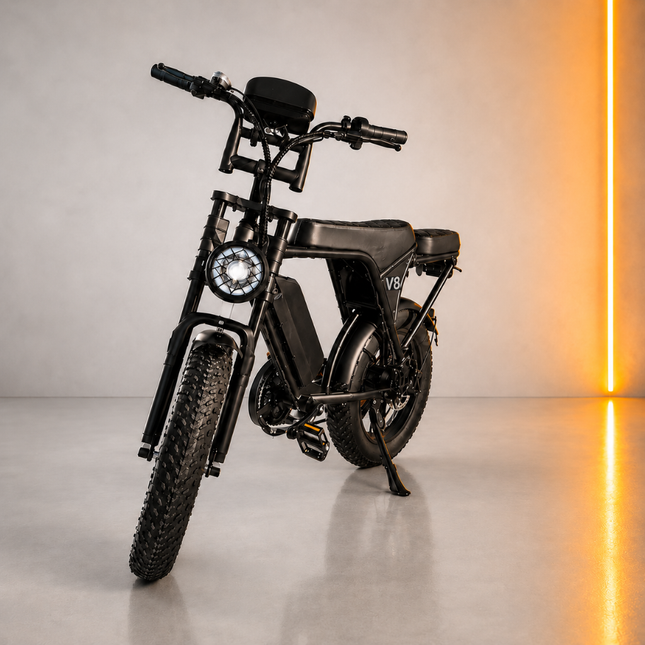 V8 Fat Tire Electric Bike (1000W–1500W)