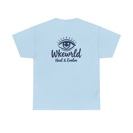 Eye Logo T‑Shirt — Wkewrld "Heal & Evolve" Graphic Tee
