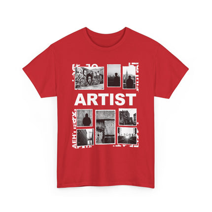 Artist Photo Collage Tee — "ARTIST" Graphic T-Shirt