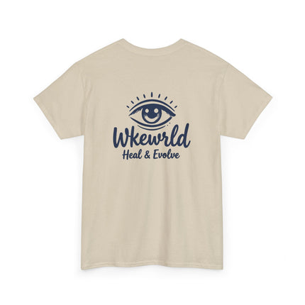 Eye Logo T‑Shirt — Wkewrld "Heal & Evolve" Graphic Tee