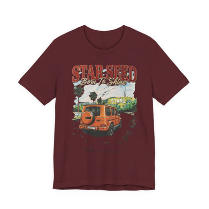 Star Seed Van Graphic Tee — "Protect Your Soul" Retro Beach T-Shirt