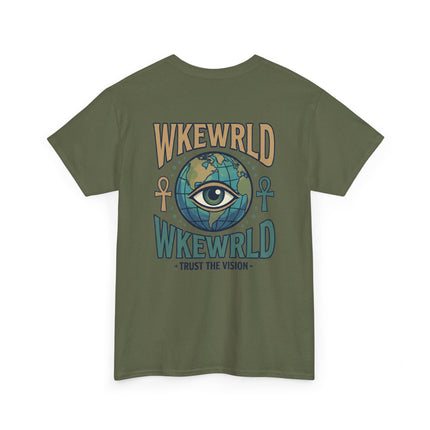 WKEWRLD Graphic Tee — Eye Over Globe "Trust The Vision" Shirt