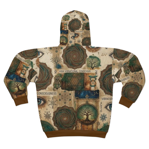 Abstract Themed Zip Hoodie