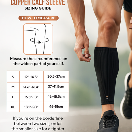Copper Calf Compression Sleeves (2 Pack)