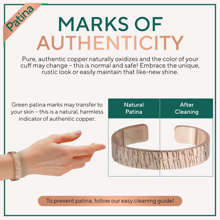 Pure Copper Cuff Bracelet – Timber