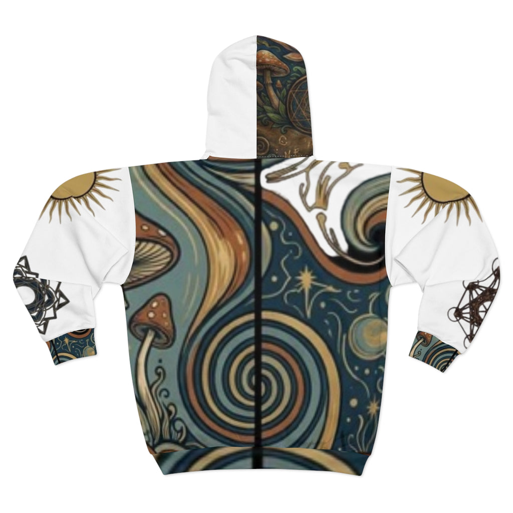 Trippy Abstract Zip Hoodie