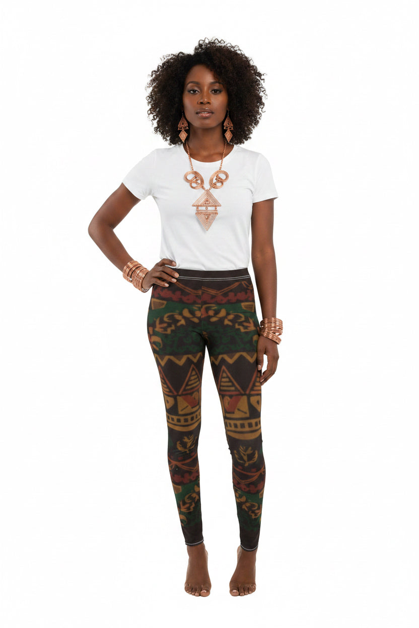 Ancestral African Patterns All-Over Leggings #4