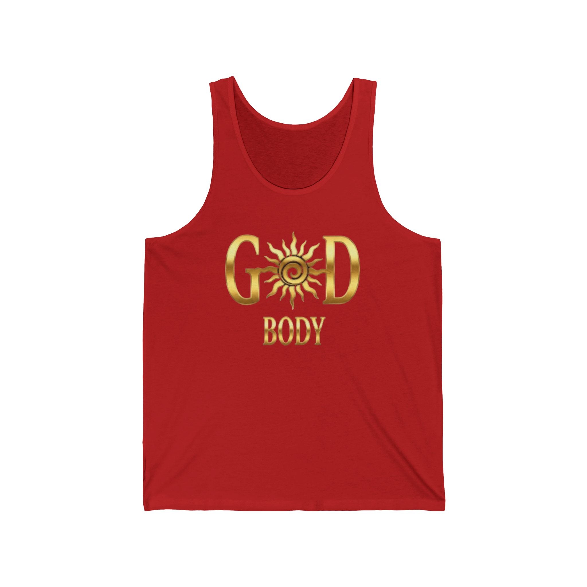 God Body Tank Top — Gold Sun Spiritual Fitness Tank