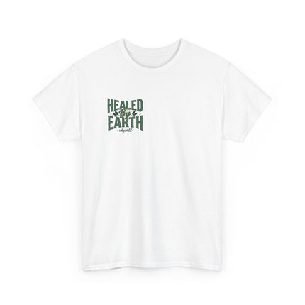 Healed Earth Tee — Small Chest Eco Graphic T‑Shirt