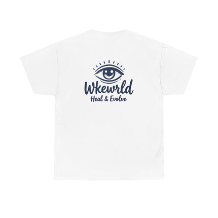 Eye Logo T‑Shirt — Wkewrld "Heal & Evolve" Graphic Tee