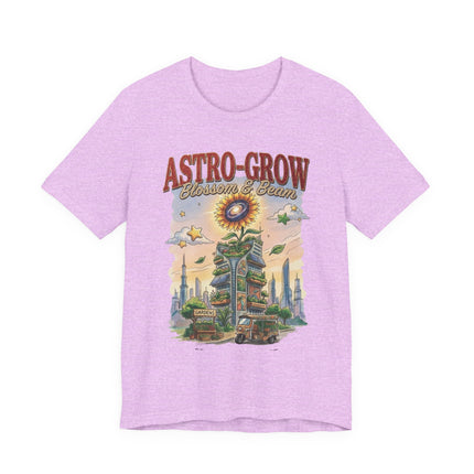 Astro-Grow Sunflower Tee — Retro Space Garden Graphic T-Shirt