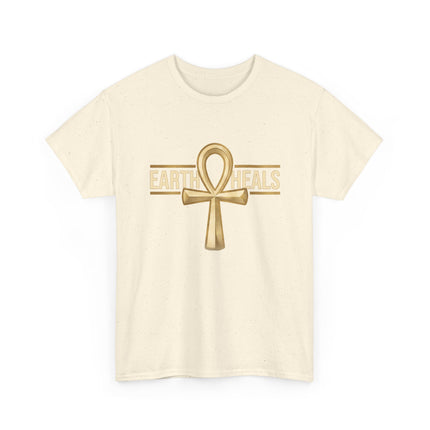 Rooted in Nile T-Shirt — Gold Ankh Egyptian Heritage Tee